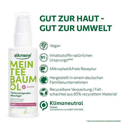 ALKMENE Mein Teebaum&ouml;l tiefenreinigendes Waschgel - 4