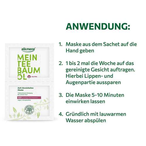 Alkmene Mein Teebaum&ouml;l Anti-Unreinheiten Maske - 3