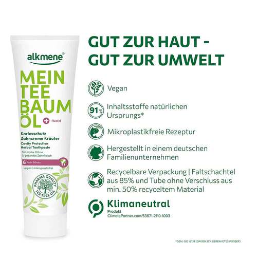 Alkmene Mein Teebaum&ouml;l Kr&auml;uter Zahncreme - 2