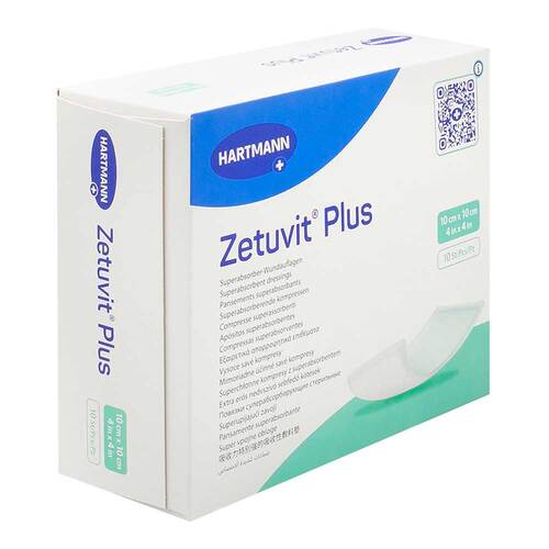 ZETUVIT Plus extrastarke Saugkompr.steril 10x10 cm - 1