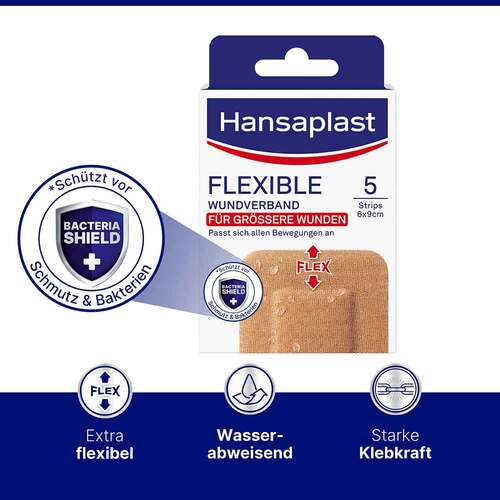 Hansaplast Flexible Wundverband 6x9,5 cm Strips - 2