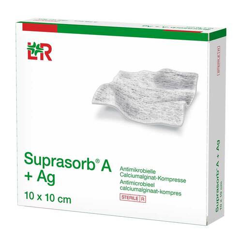Suprasorb A + Ag Antimik.Cal.Alginat Kompresse 10x10 cm - 1