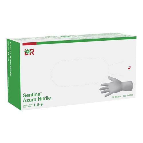 Sentina Azure Nitrile Untersuchungshandschuhe unste.pf L 8-9 - 1