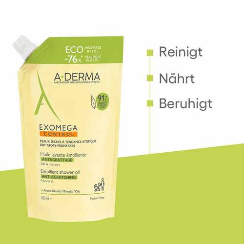 A-DERMA EXOMEGA CONTROL Dusch&ouml;l r&uuml;ckfettend refill - 3