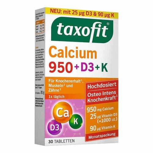 Taxofit Calcium 950 + D3+K Tabletten - 1