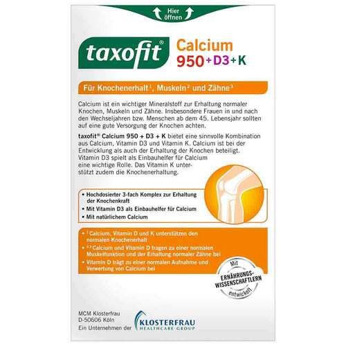 Taxofit Calcium 950 + D3+K Tabletten - 2