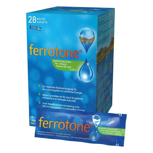 Ferrotone nat&uuml;rliches Eisen plus Vitam.C Apfel Btl - 1