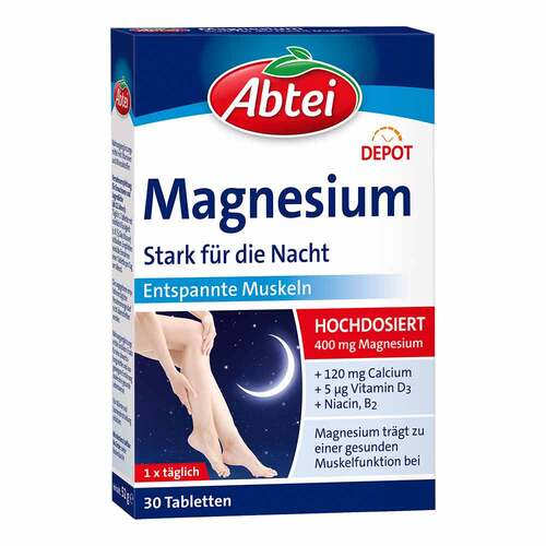 Abtei Magnesium Stark f&uuml;r die Nacht Depot Tabletten TF - 1