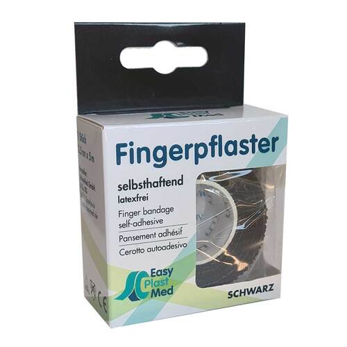 UM Easyplast Fingerpflaster selbsth.2,5cmx5m schwarz - 1