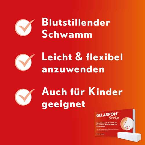 Gelaspon Strip 1x1x4 cm Gelatineschwamm - 5