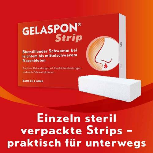 Gelaspon Strip 1x1x4 cm Gelatineschwamm - 6
