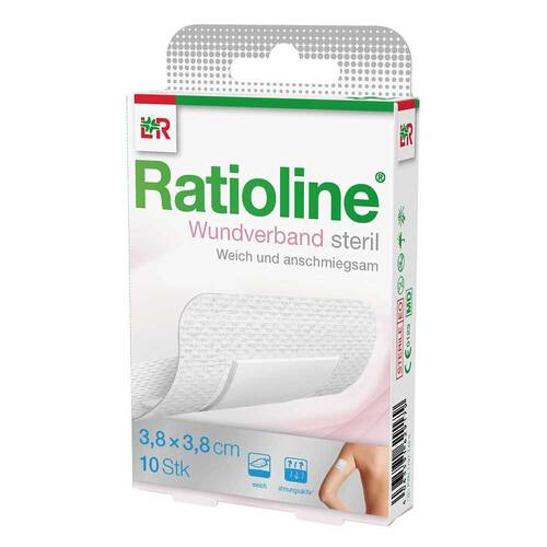 RATIOLINE Wundverband 3,8x3,8 cm steril - 2