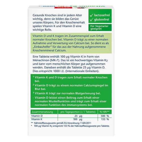 Doppelherz Vitamin K2 + D3 1000 I.E. Tabletten - 2