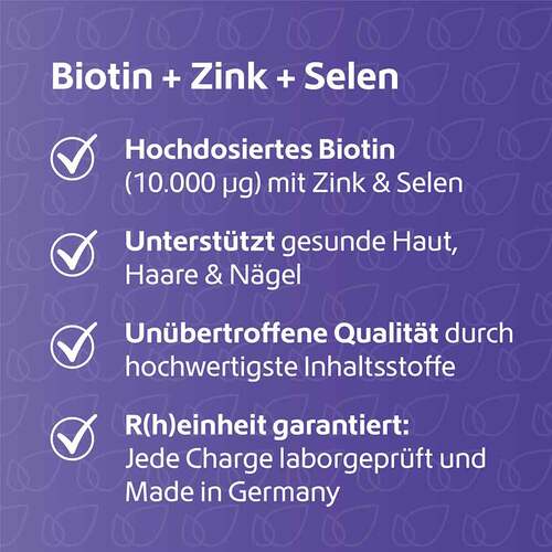 Biotin + ZINK+Selen f&uuml;r Haut Haare &amp; N&auml;gel Kapseln - 3