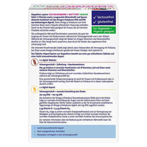Doppelherz Schwangere + M&uuml;tter vegan syst.Kombipack. - 2