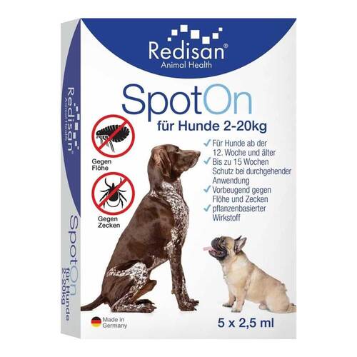 Redisan Spot-on gegen Zecken + Fl&ouml;he f&uuml;r Hunde 2-20 kg - 1