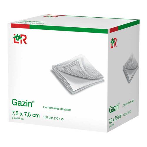 GAZIN Mullkomp.7,5x7,5 cm unsteril 8fach Op - 1