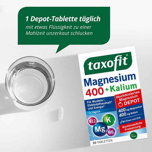 Taxofit Magnesium 400 + Kalium Depot Tabletten - 4