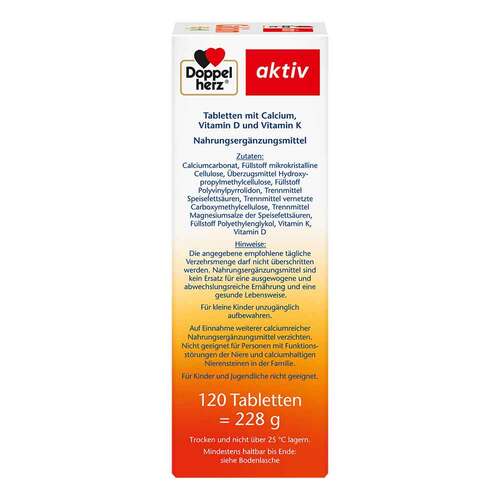 Doppelherz Calcium + D3+K Tabletten - 4