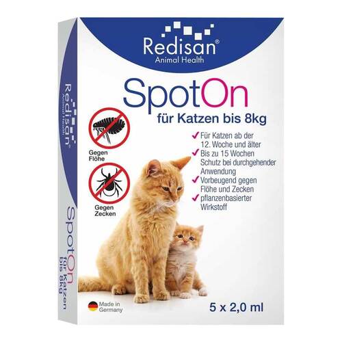 Redisan Spot-on gegen Zecken + Fl&ouml;he f&uuml;r Katze bis 8kg - 1