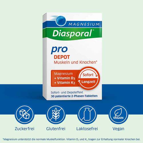 Magnesium Diasporal pro + D3+K2 Depot Muskel+Kno.Tab - 2