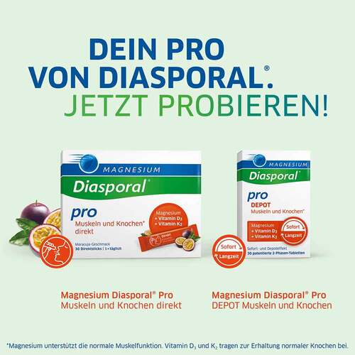 Magnesium Diasporal pro + D3+K2 Musk.+Knochen direkt - 6