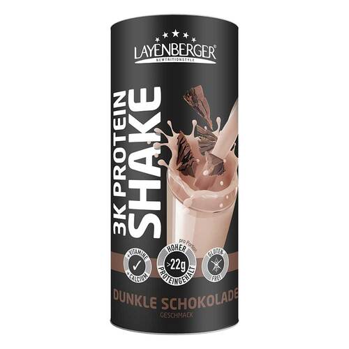 LAYENBERGER 3K Protein Shake dunkle Schokolade Plv - 1