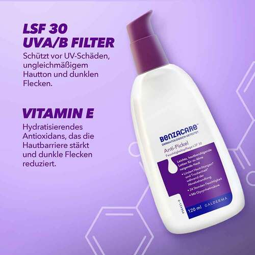BENZACARE Anti-Pickel Feuchtigkeitspflege SPF 30 - 3