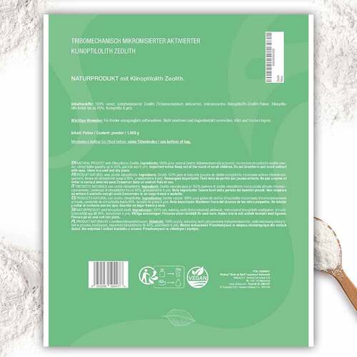 ZEOLITH PULVER 95% Klinoptilolith vegan Pulver - 6