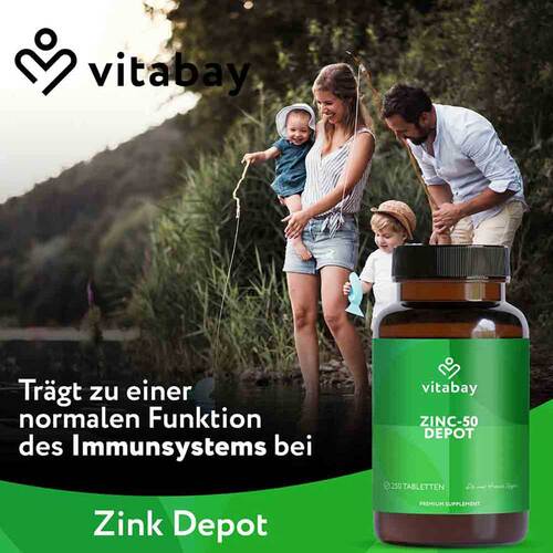Zink 50 Depot Zinkgluconat vegan hochdosiert Tabletten  - 2