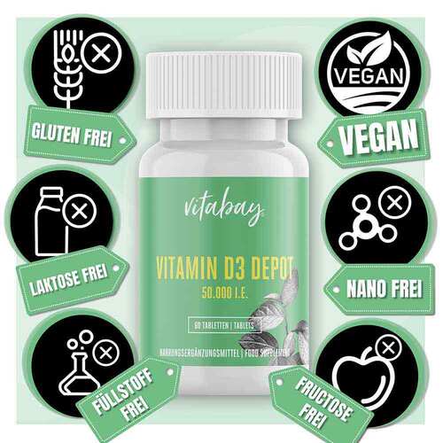 Vitamin D3 Depot 50.000 I.E. Cholecalcifer.veg.Tab - 2