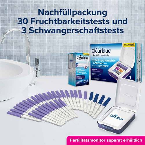 Clearblue Fertilit&auml;tsmonitor Testst&auml;bchen 30 + 3 - 2