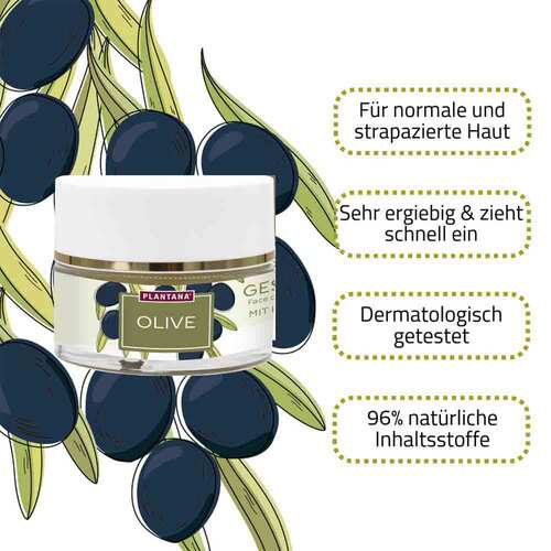 Plantana Olive Gesichtscreme Hyaluron &amp; Vitamin-E - 2
