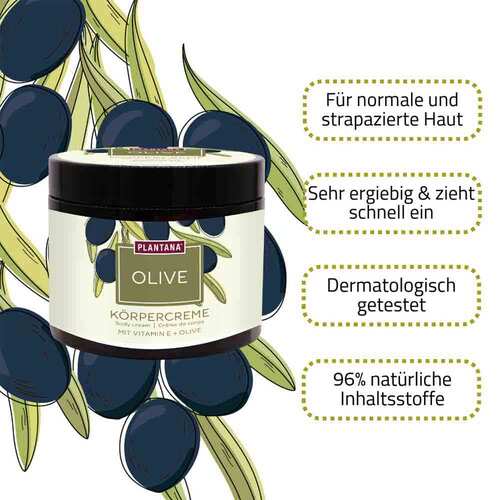 Plantana Olive K&ouml;rpercreme mit Vitamin-E - 2