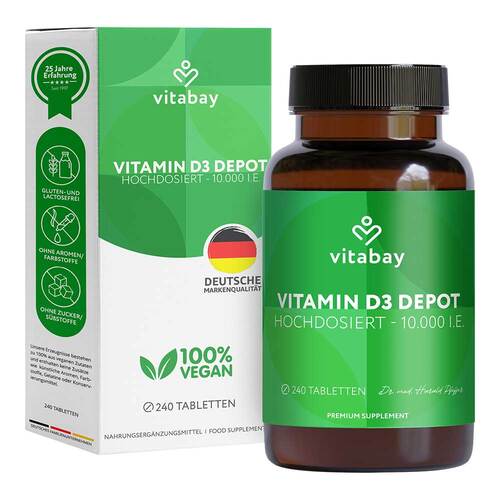 Vitamin D3 Depot 10.000 I.E. Cholecalcif.veg.Tabletten  - 1