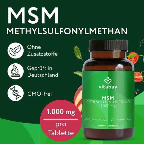 Msm 1000 mg Methylsulfonylmethan vegan Tabletten - 2