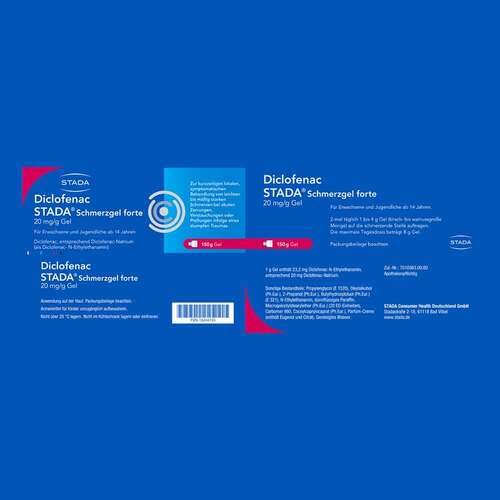 Diclofenac Stada Schmerzgel forte 20 mg / g - 7