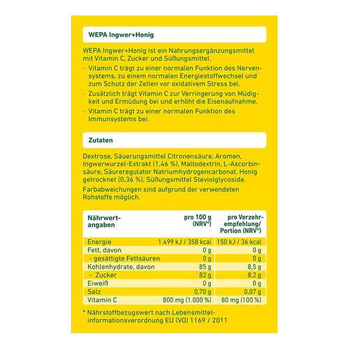 Wepa Ingwer + Honig+Vitamin C Pulver - 4