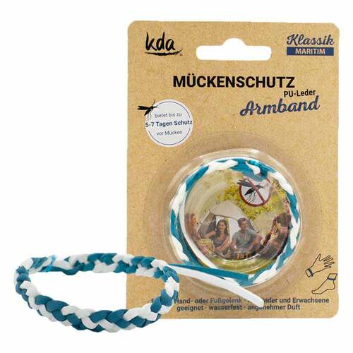 M&uuml;ckenschutz Armband PU-Leder maritim Kda - 1