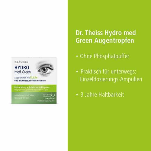 DR.THEISS Hydro med Green Augentro.Einzeldosis Ampulle  - 5