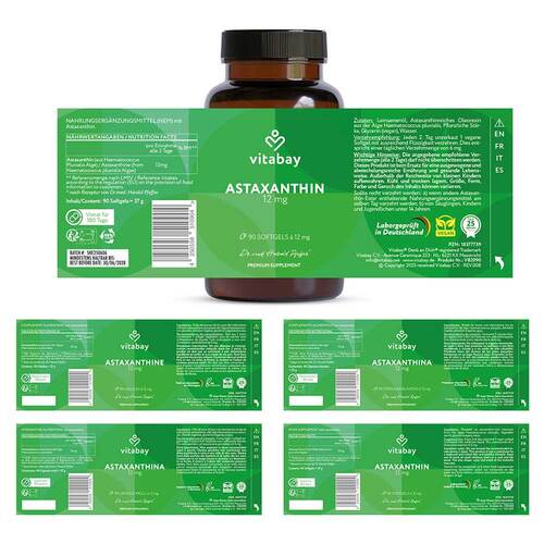 Astaxanthin 12 mg Softgel-Kapseln Mikroalge vegan - 4