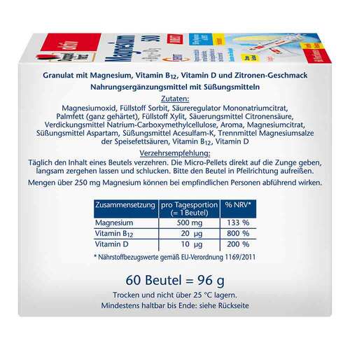 Doppelherz Magnesium 500 + B12+D3 Depot Direct Pell. - 3