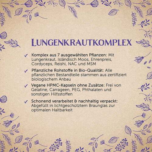 Lungenkraut Komplex Msm Nac vegan Kapseln Erdling - 4