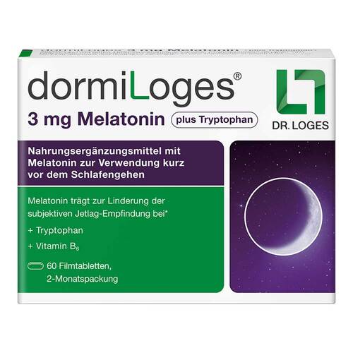 Dormiloges 3 mg Melatonin plus Tryptophan Filmtab. - 1