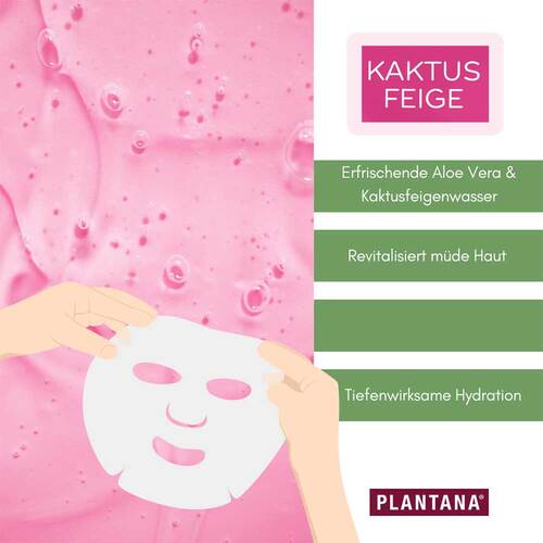 Plantana Kaktusfeige Gesichtstuchmaske mit Aloe Vera - 2