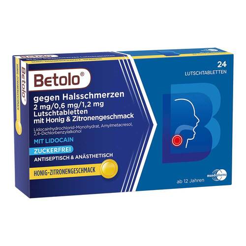 Betolo gegen Halsschm.2 / 0.6/1,2 mg Lut.-Tab.Hon-Zi - 1