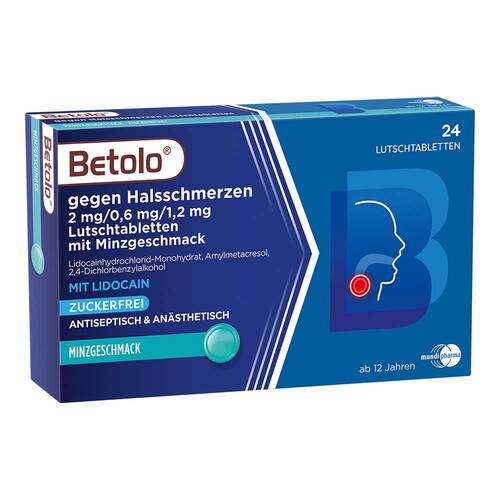 Betolo gegen Halsschm.2 / 0,6/1,2 mg Lut.-Tab.Minz - 1