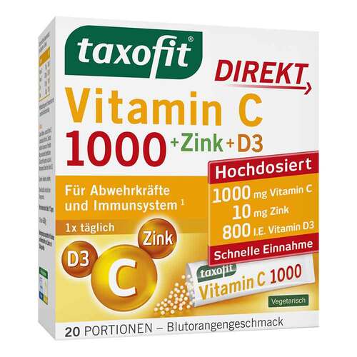 Taxofit Vitamin C 1000 + Zink+D3 Direkt Granulat - 1