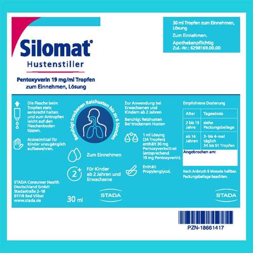 Silomat Hustenstiller Pentoxyverin 19 mg / ml Tei - 9