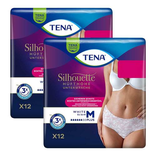 TENA SILHOUETTE plus M white Inkontinenz Pants - 1